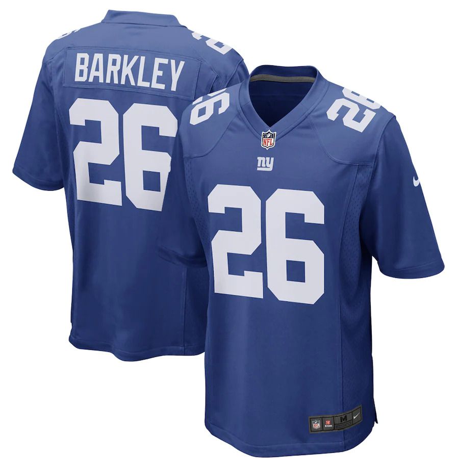 Men New York Giants #26 Saquon Barkley Nike Royal Game Player NFL Jersey->new york giants->NFL Jersey